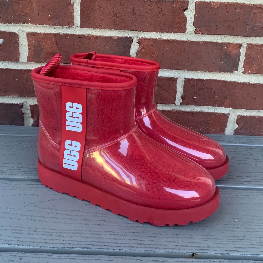 Ugg Classic Mini Waterproof Clear Boots View 3
